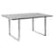 Armen Living Fenton Dining Table with Cement Gray Laminate Top and Brushed Stainless Steel Base LCFEDIBE - alternate 1